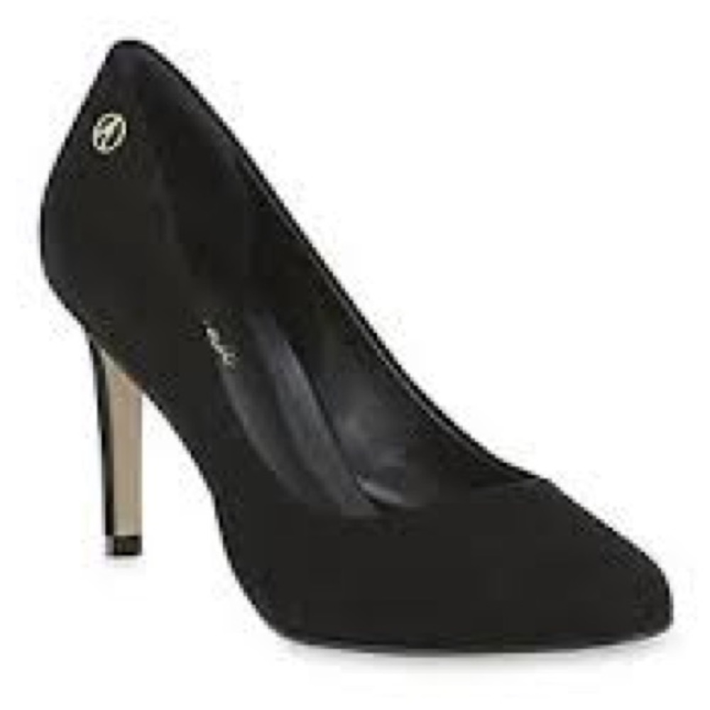 Ateliermix Women's Black Stiletto Pump -Suede